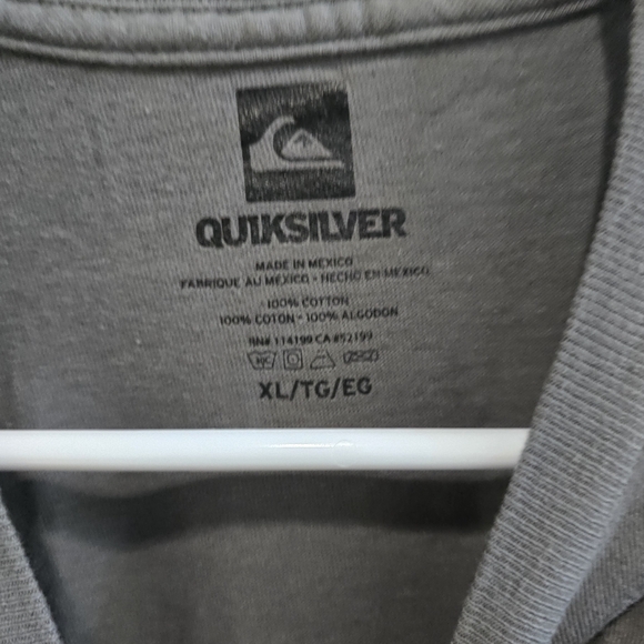 Quicksilver grey casual logo t-shirt size  XL - Picture 3 of 3